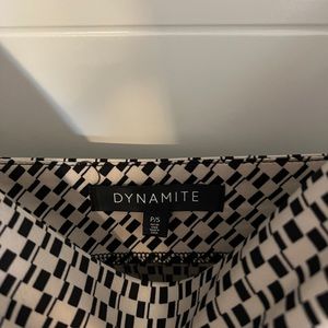 Black and white dynamite dress